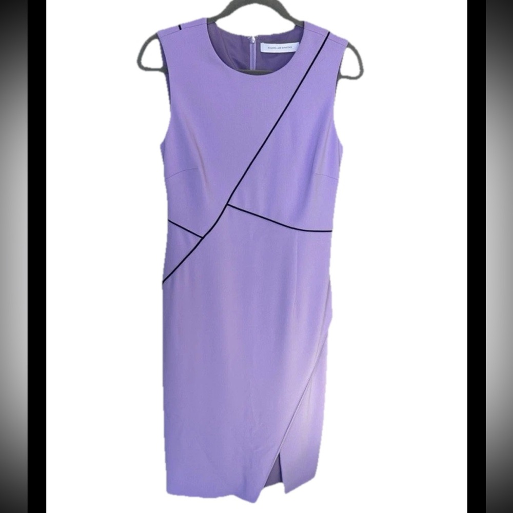 Kimora Lee Simmons Sleeveless Lavender Asymmetric MIDI Dress Office Formal Sz 6